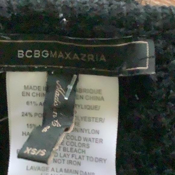 BCBG Max Azria Open Front Sweater Vest Shaggy Cardigan - Picture 4 of 4